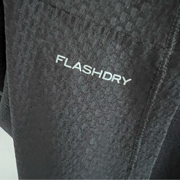 The North Face Black Gray Mixed Media mesh T-shirt Tee Flash Dry Large - Picture 8 of 8